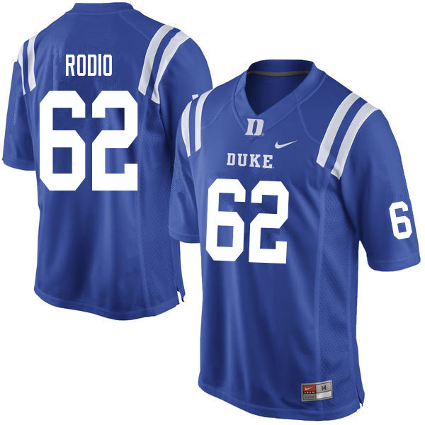 Men #62 Lee Rodio Duke Blue Devils College Football Jerseys Sale-Blue